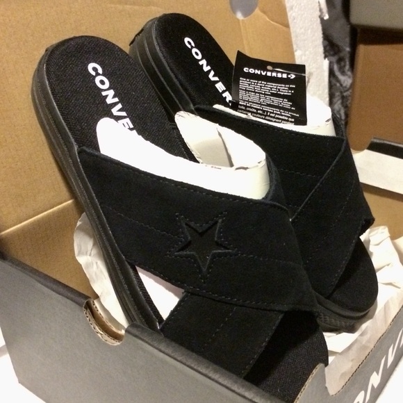 Converse Black Suede Sandal Platform - Picture 2 of 8